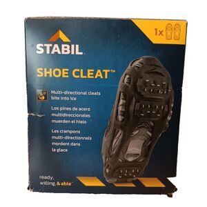 Stabil Ice Shoe Covers Slip Over Shoes Cleats Black (Men Size 8-10) Women 10.5+